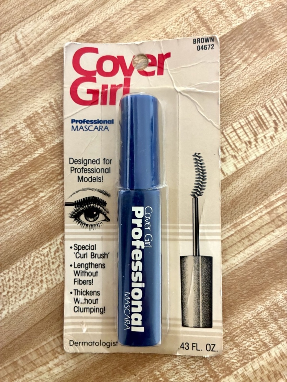 VTG 1980s Cover Girl Brown Mascara 04672 Discontinued NIP